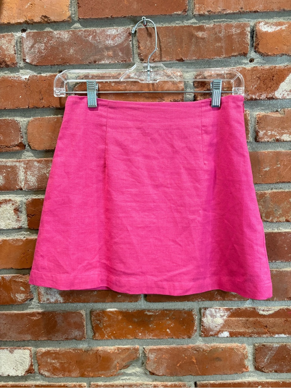 skylar + madison Pink Linen Cotton Blend Mini Skirt Size S